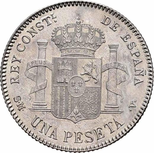 Reverso 1 peseta 1902 SMV - valor de la moneda de plata - España, Alfonso XIII