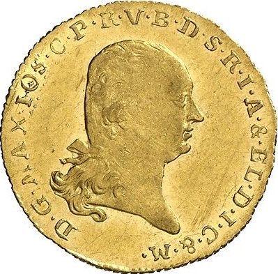 Аверс монеты - Дукат 1802 года - цена золотой монеты - Бавария, Максимилиан I
