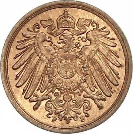 Reverso 1 Pfennig 1894 F "Tipo 1890-1916" - valor de la moneda  - Alemania, Imperio alemán
