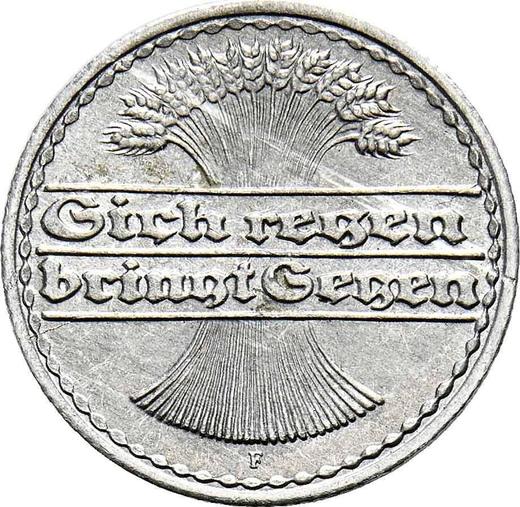 Reverso 50 Pfennige 1921 F - valor de la moneda  - Alemania, República de Weimar