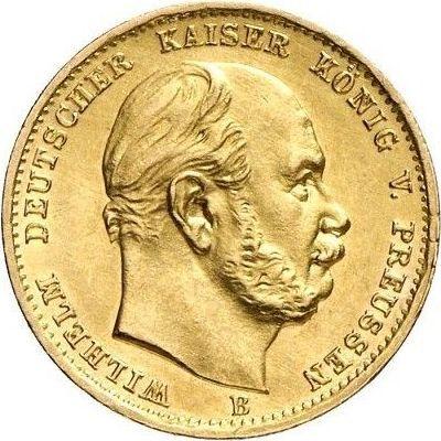 Anverso 10 marcos 1873 B "Prusia" - valor de la moneda de oro - Alemania, Imperio alemán