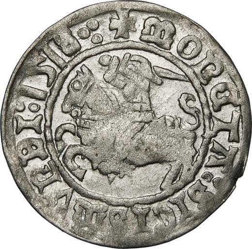 Аверс монеты - Полугрош (1/2 гроша) 1518 года "Литва" - цена серебряной монеты - Польша, Сигизмунд I Старый
