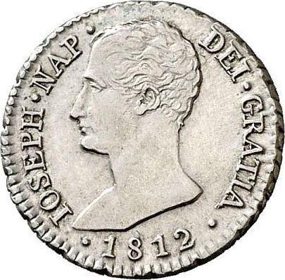 Awers monety - 1 real 1812 M AI - cena srebrnej monety - Hiszpania, Józef Bonaparte