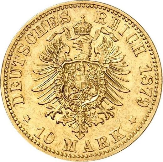 Реверс монеты - 10 марок 1879 года A "Пруссия" - цена золотой монеты - Германия, Германская Империя