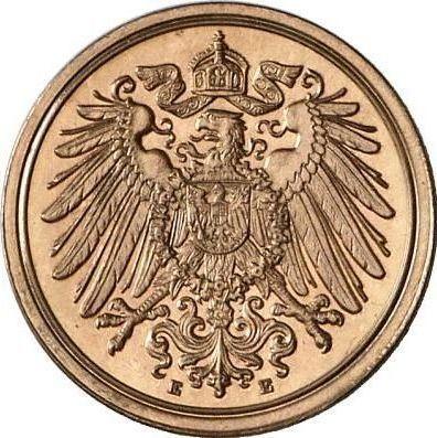 Reverso 1 Pfennig 1909 E "Tipo 1890-1916" - valor de la moneda  - Alemania, Imperio alemán