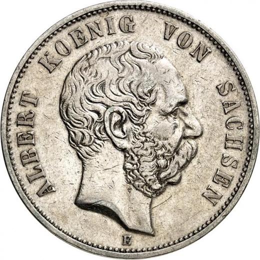 Аверс монеты - 5 марок 1894 года E "Саксония" - цена серебряной монеты - Германия, Германская Империя
