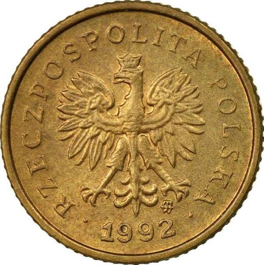 Anverso 1 grosz 1992 MW - valor de la moneda  - Polonia, República moderna