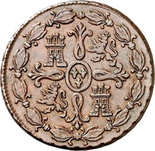 Реверс монеты - 8 мараведи 1774 года - цена  монеты - Испания, Карл III
