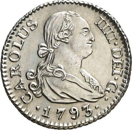 Аверс монеты - 1/2 реала 1793 года M MF - цена серебряной монеты - Испания, Карл IV