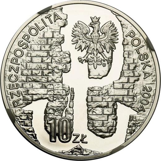 Аверс монеты - 10 злотых 2004 года MW ET "60-летие Варшавского восстания" - цена серебряной монеты - Польша, III Республика после деноминации