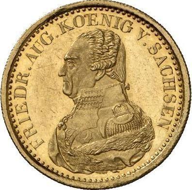 Аверс монеты - 5 талеров 1826 года S - цена золотой монеты - Саксония-Альбертина, Фридрих Август I