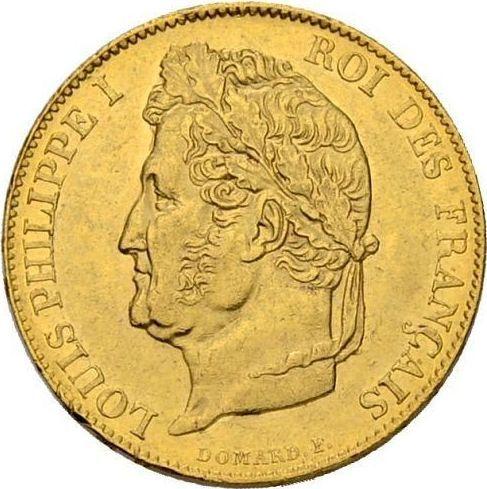 Obverse 20 Francs 1838 A "Type 1832-1848" Paris - France, Louis Philippe I