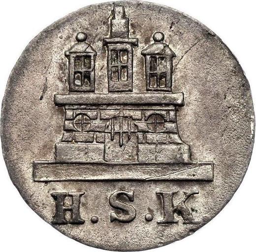 Аверс монеты - Дрейлинг (3 пфеннига) 1836 года H.S.K. - цена  монеты - Гамбург, Вольный город