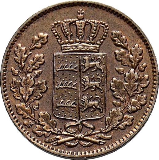 Anverso Medio kreuzer 1842 "Tipo 1840-1856" - valor de la moneda  - Wurtemberg, Guillermo I