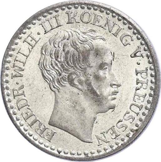 Anverso 1 Silber Groschen 1821 A - valor de la moneda de plata - Prusia, Federico Guillermo III