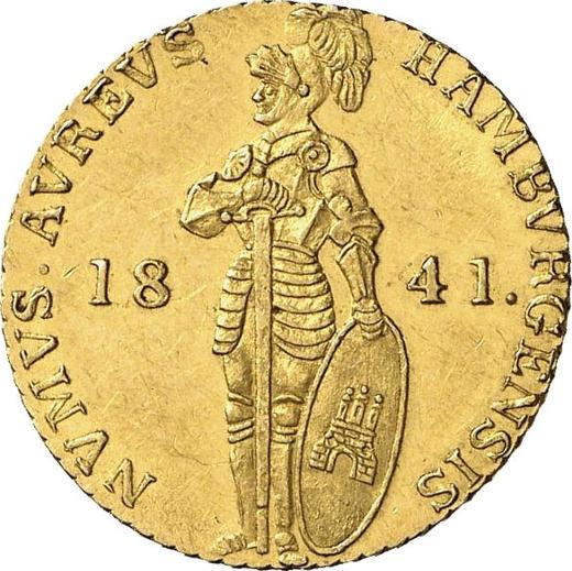 Аверс монеты - Дукат 1841 года - цена  монеты - Гамбург, Вольный город