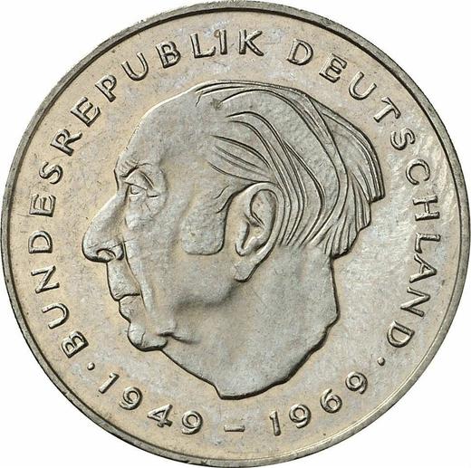 Аверс монеты - 2 марки 1984 года F "Теодор Хойс" - цена  монеты - Германия, ФРГ