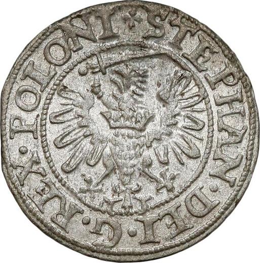 Реверс монеты - Шеляг 1578 года "Гданьск" - цена серебряной монеты - Польша, Стефан Баторий