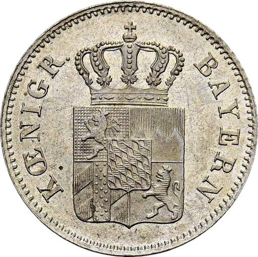 Аверс монеты - 6 крейцеров 1856 года - цена серебряной монеты - Бавария, Максимилиан II