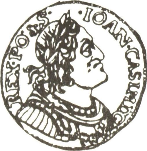 Awers monety - Dukat 1652 MW "Popiersie w wieńcu" - cena złotej monety - Polska, Jan II Kazimierz