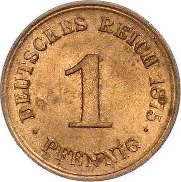 Аверс монеты - 1 пфенниг 1875 года J "Тип 1873-1889" - цена  монеты - Германия, Германская Империя