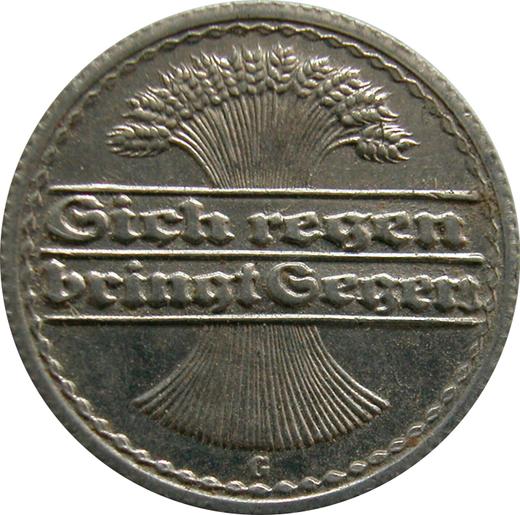 Reverse 50 Pfennig 1921 G -  Coin Value - Germany, Weimar Republic