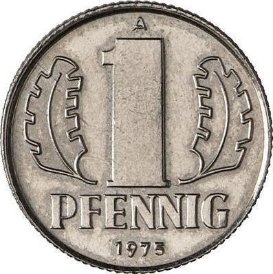 Аверс монеты - 1 пфенниг 1975 года A Односторонний оттиск - цена  монеты - Германия, ГДР