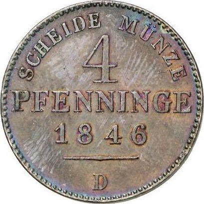 Reverse 4 Pfennig 1846 D -  Coin Value - Prussia, Frederick William IV