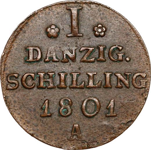 Реверс монеты - 1 шиллинг 1801 года A "Данциг" - цена  монеты - Польша, Прусское правление