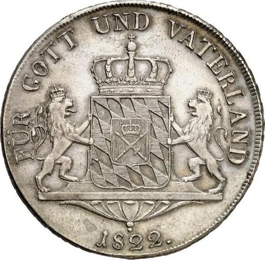 Rewers monety - Talar 1822 "Typ 1807-1825" - cena srebrnej monety - Bawaria, Maksymilian I