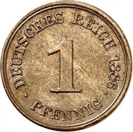 Anverso 1 Pfennig 1886 G "Tipo 1873-1889" - valor de la moneda  - Alemania, Imperio alemán