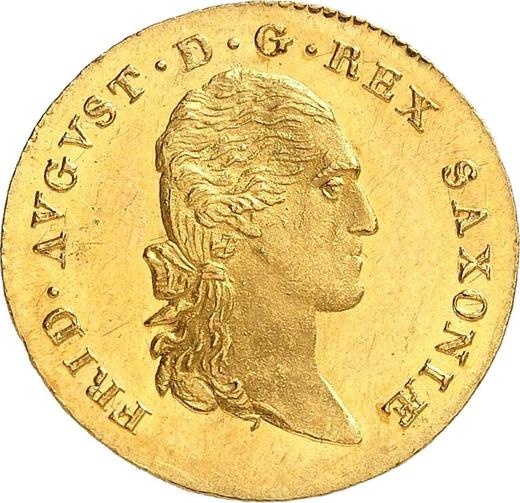 Аверс монеты - Дукат 1817 года I.G.S. - цена золотой монеты - Саксония-Альбертина, Фридрих Август I