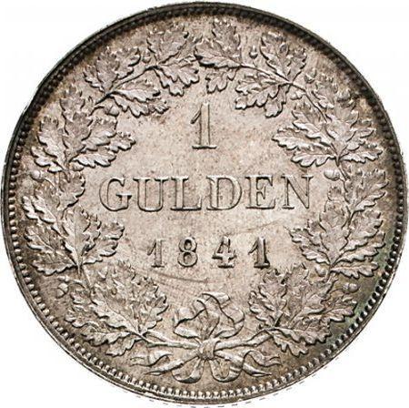 Rewers monety - 1 gulden 1841 - cena srebrnej monety - Saksonia-Meiningen, Bernard II