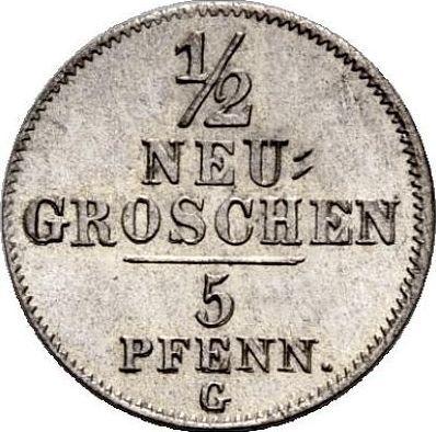 Reverso 1/2 nuevo grosz 1841 G - valor de la moneda de plata - Sajonia, Federico Augusto II