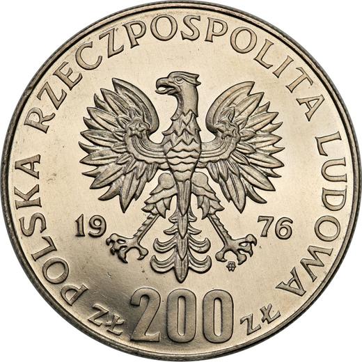 Obverse Pattern 200 Zlotych 1976 MW "XXI Summer Olympic Games - Montreal 1976" Nickel -  Coin Value - Poland, Peoples Republic