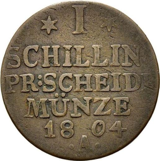 Реверс монеты - Шиллинг 1804 года A - цена  монеты - Пруссия, Фридрих Вильгельм III