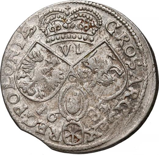 Reverse 6 Groszy (Szostak) 1685 C B "Portrait with Crown" - Silver Coin Value - Poland, John III Sobieski