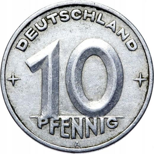 Аверс монеты - 10 пфеннигов 1950 года A - цена  монеты - Германия, ГДР