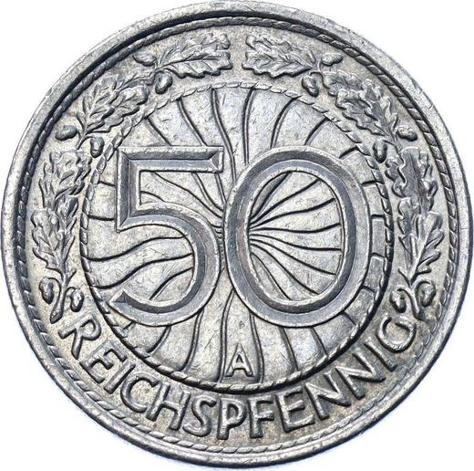 Реверс монеты - 50 рейхспфеннигов 1935 года A - цена  монеты - Германия, Bеймарская республика