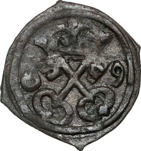 Реверс монеты - Денарий 1609 года "Тип 1587-1614" - цена серебряной монеты - Польша, Сигизмунд III Ваза