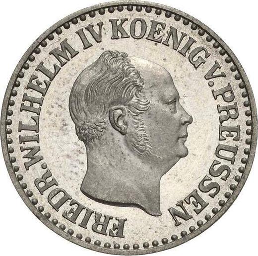 Аверс монеты - 1 серебряный грош 1853 года A - цена серебряной монеты - Пруссия, Фридрих Вильгельм IV