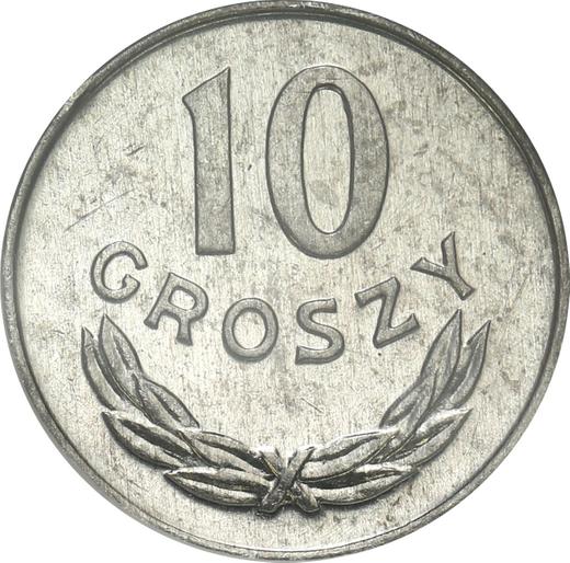 Реверс монеты - 10 грошей 1977 года MW - цена  монеты - Польша, Народная Республика