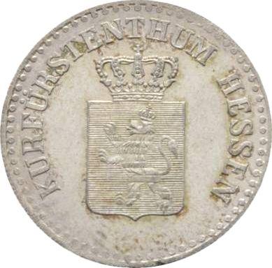 Аверс монеты - 1 серебряный грош 1847 года - цена серебряной монеты - Гессен-Кассель, Вильгельм II