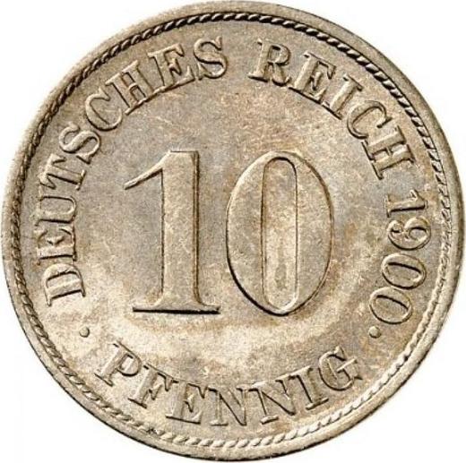 Аверс монеты - 10 пфеннигов 1900 года J "Тип 1890-1916" - цена  монеты - Германия, Германская Империя