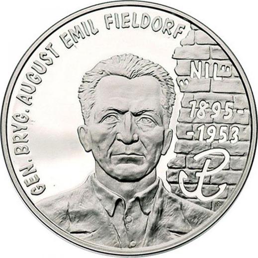 Reverso 10 eslotis 1998 MW NR "45 aniversario de la muerte de Emil August Fieldorf" - valor de la moneda de plata - Polonia, República moderna