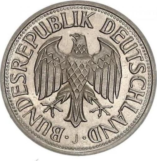 Реверс монеты - 1 марка 1963 года J - цена  монеты - Германия, ФРГ