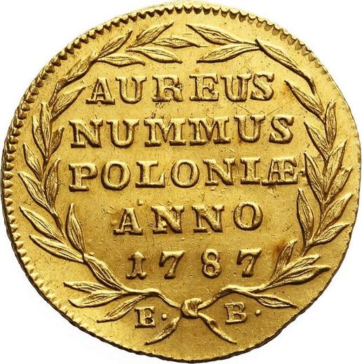 Реверс монеты - Дукат 1787 года EB - цена золотой монеты - Польша, Станислав II Август