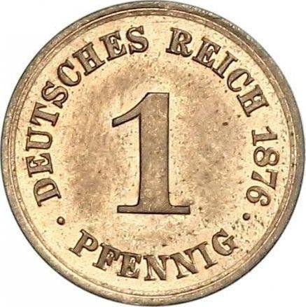 Аверс монеты - 1 пфенниг 1876 года A "Тип 1873-1889" - цена  монеты - Германия, Германская Империя