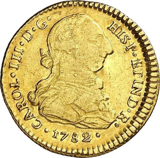 Аверс монеты - 2 эскудо 1782 года So DA - цена золотой монеты - Чили, Карл III