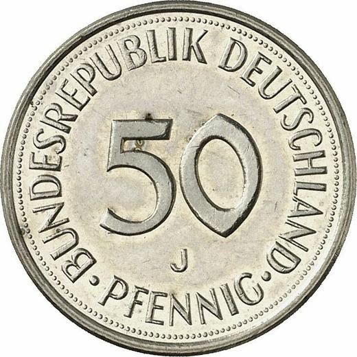 Аверс монеты - 50 пфеннигов 1977 года J - цена  монеты - Германия, ФРГ